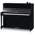 New Kawai K300SL ATX4 Anytime 122cm Tall Upright Piano in Black with Chrome Fittings (can be played silently with headphones). Made in Indonesia.