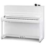 New Kawai K300SL ATX4 Anytime 122cm Tall Upright Piano in White with Chrome Fittings (can be played silently with headphones). Made in Indonesia.