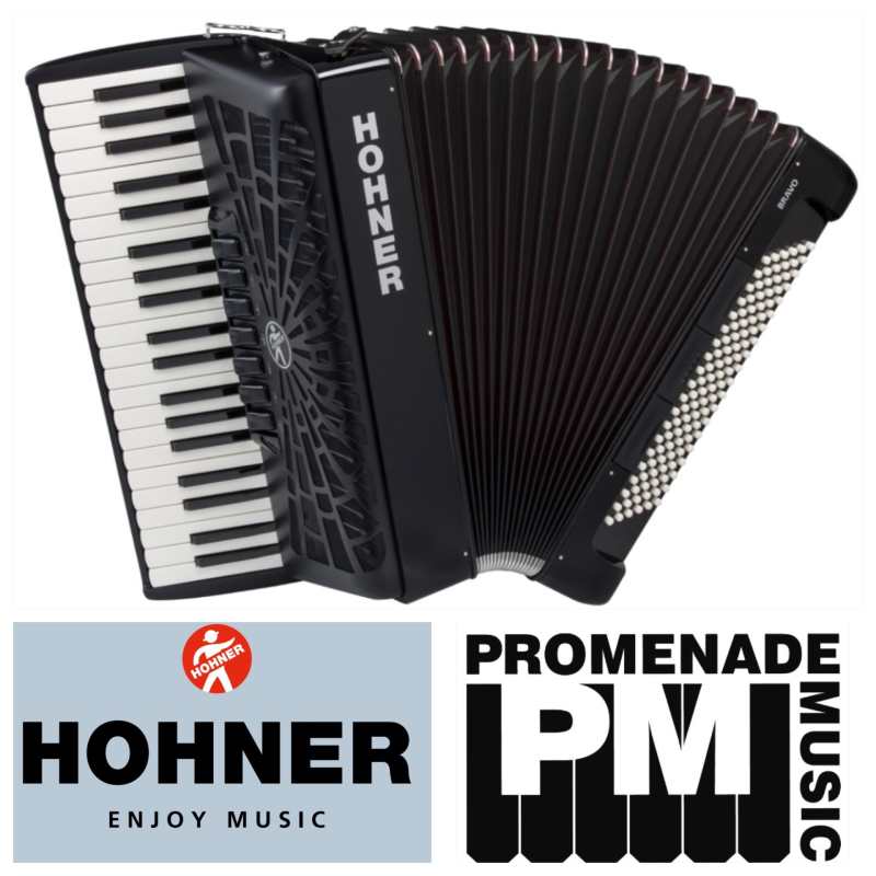 Hohner Bravo III 120 Accordion in Black with Gig Bag & Straps (A16822) - Image 3