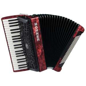 Hohner Bravo III 120 Accordion in Red with Gig Bag & Straps (A16832)