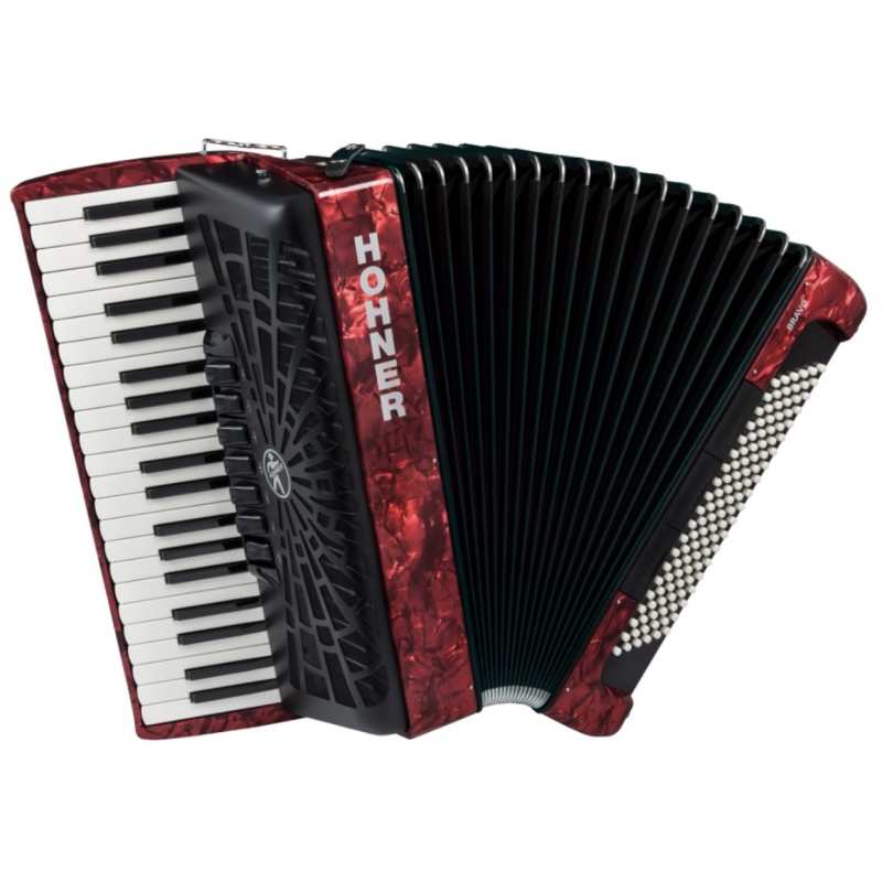 Hohner Bravo III 120 Accordion in Red with Gig Bag & Straps (A16832)
