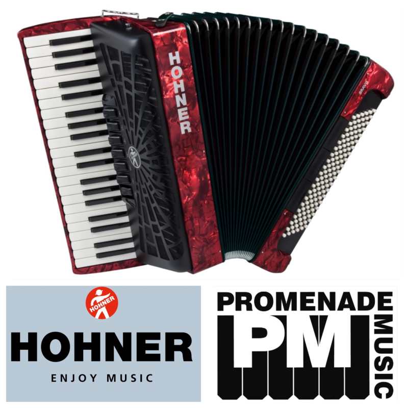 Hohner Bravo III 120 Accordion in Red with Gig Bag & Straps (A16832) - Image 3