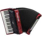Hohner Bravo III 80 Bass Accordion in Red with Gig Bag & Straps (A16432)