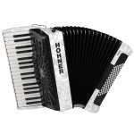 Hohner Bravo III 72 Bass Accordion in White with Bag & Straps (A16612)