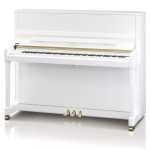 New Kawai K300 Upright Piano in White Polished (122cm) Made in Indonesia.
