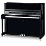 New Kawai K300SL Upright Piano in Ebony Polished Black (122cm) Made in Indonesia.