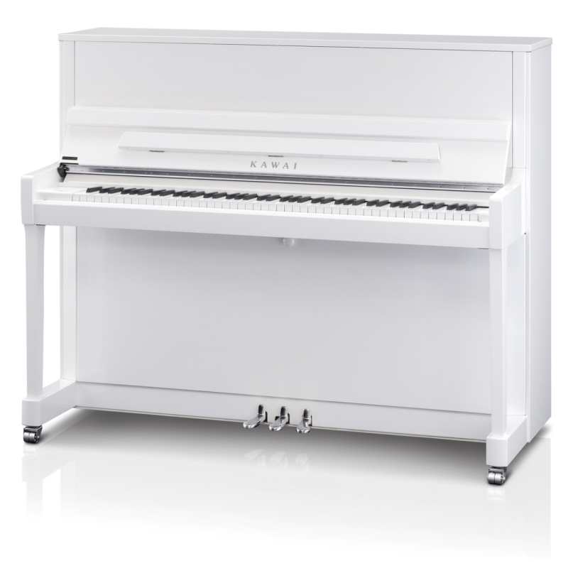 New Kawai K300SL Upright Piano in White Polished (122cm) Made in Indonesia.