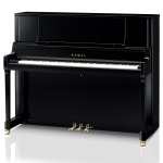 Kawai K400 Upright Piano in Ebony Polished Black (122cm) Made in Japan