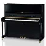 Kawai K500 Upright Piano in Ebony Polished Black (130cm) Made in Japan