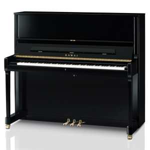 Kawai K500 Upright Piano in Ebony Polished Black (130cm) Made in Japan