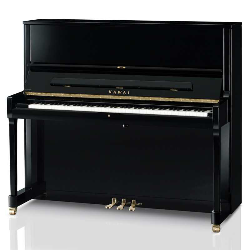 Kawai K500 Upright Piano in Ebony Polished Black (130cm) Made in Japan