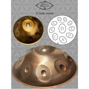 PanAmor Handpans - Stainless Ember Model in D Celtic Scale with Carry Gag. (Handcrafted in Exeter, England)