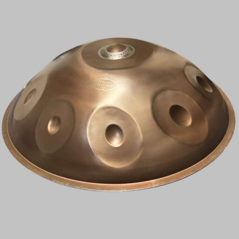 PanAmor Handpans - Stainless Ember Model in D Celtic Scale with Carry Gag. (Handcrafted in Exeter, England) - Image 5