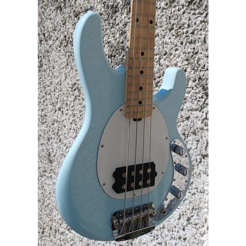 Sterling by MusicMan Stingray Short Scale 4-string Bass Guitar in Daphne Blue with Gig Bag, Secondhand - Image 2