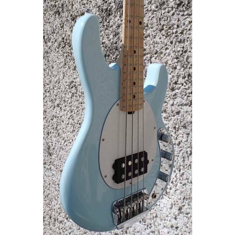 Sterling by MusicMan Stingray Short Scale 4-string Bass Guitar in Daphne Blue with Gig Bag, Secondhand - Image 10