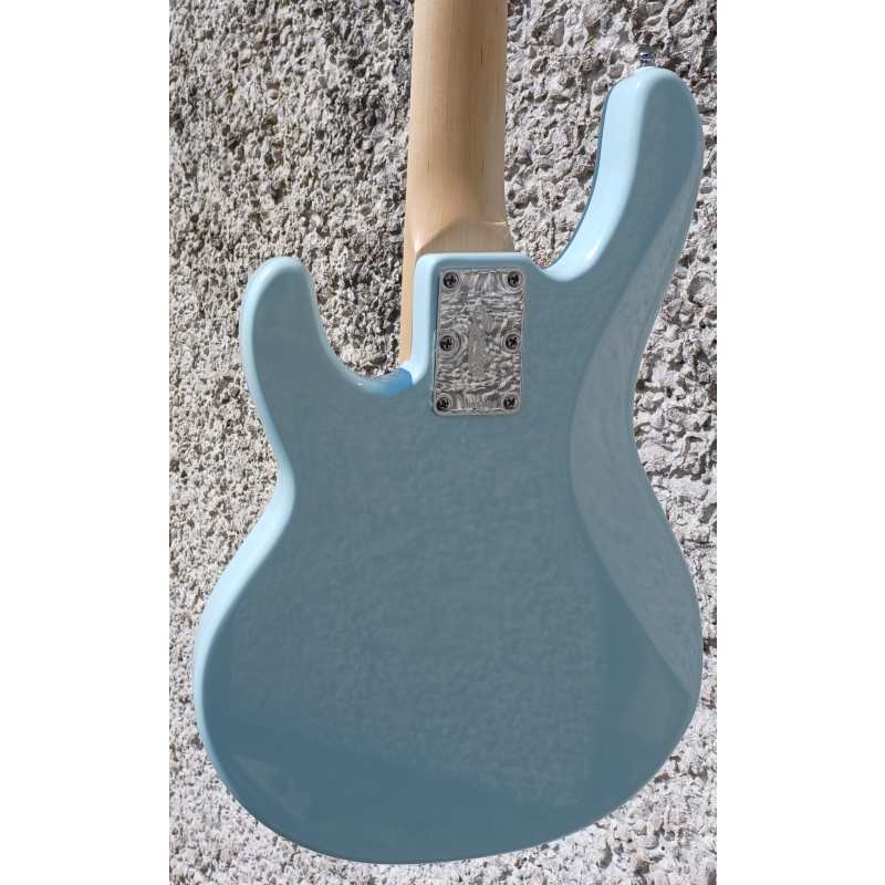 Sterling by MusicMan Stingray Short Scale 4-string Bass Guitar in Daphne Blue with Gig Bag, Secondhand - Image 5