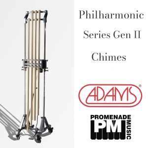 Adams BKL5200 0.5-octave Philharmonic Series Gen II Tubular Bells (with 39mm diameter satin brass tubes, adjustable stand, long-drop cover and 2-tone mallet)