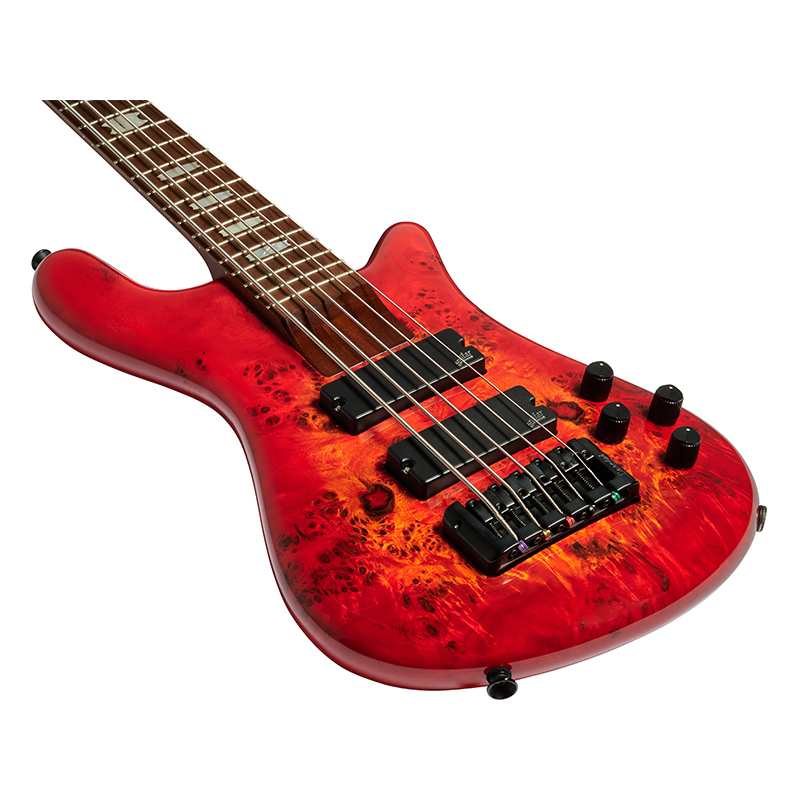 Spector Eurobolt 5-String Bass in Inferno Red with Gigbag - Image 2