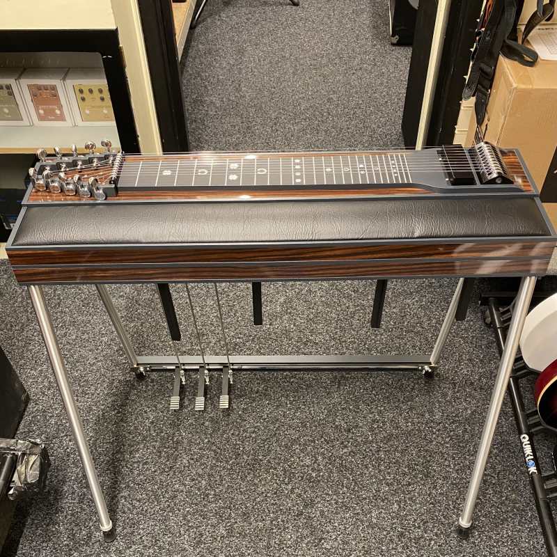 Vintage Wood Laminate GFI S10PE Expo Model Pedal Steel Guitar with Pad and  Hardcase [10-string Single Neck with 3 Pedals & 4 Knee Levers - Made in USA] - Image 4