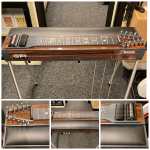 Vintage Wood Laminate GFI S10PE Expo Model Pedal Steel Guitar with Pad and  Hardcase [10-string Single Neck with 3 Pedals & 4 Knee Levers - Made in USA]