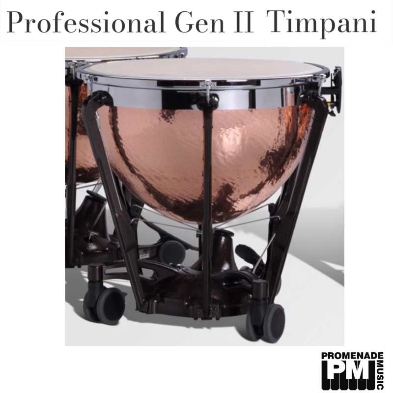 Adams 32" Professional Generation II Hammered Copper Timpani ….. with balanced action pedal mechanism, tuning gauge, mute, and remo renaissance head [available with or without finetuner]
