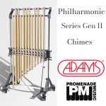 Adams BKL5216 1.6-octave Philharmonic Series Gen II Tubular Bells (with 39mm diameter satin brass tubes, adjustable stand, long-drop cover, and 2-tone mallet)