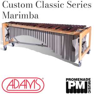 Adams MAHCC502 Custom Classic 5-octave Marimba with Honduran Rosewood Bars, Clear Lacquer Traveller Frame and Desert Colour Resonators