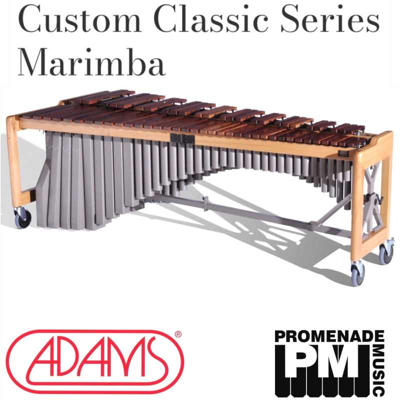 Adams MAHCC502 Custom Classic 5-octave Marimba with Honduran Rosewood Bars, Clear Lacquer Traveller Frame and Desert Colour Resonators - Image 2