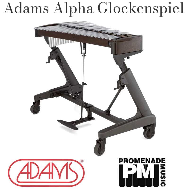 Adams GAA33 3.3-octave Alpha Series Glockenspiel with Resonator and Height Adustable Apex Frame with Reversible Damper Pedal ….. 1.25” rounded top bars, c-e range, A=442Hz pitch [gaa-33] - Image 2