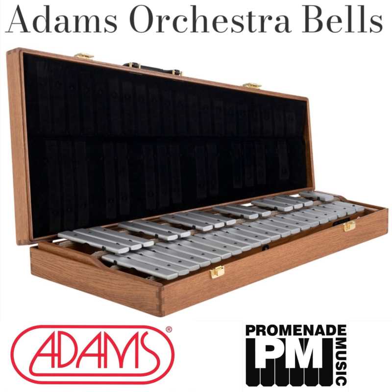 Adams GAD26 2.6-octave Alpha Series Portable Glockenspiel with Detachable-lid French Oak Hardcase ….. 1.25” rounded bars, f-d range, A=442Hz pitch [gad-26]