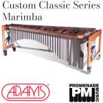 Adams MAHCC501 Custom Classic 5-octave Marimba with Honduran Rosewood Bars, Walnut Stain Traveller Frame and Desert Colour Resonators