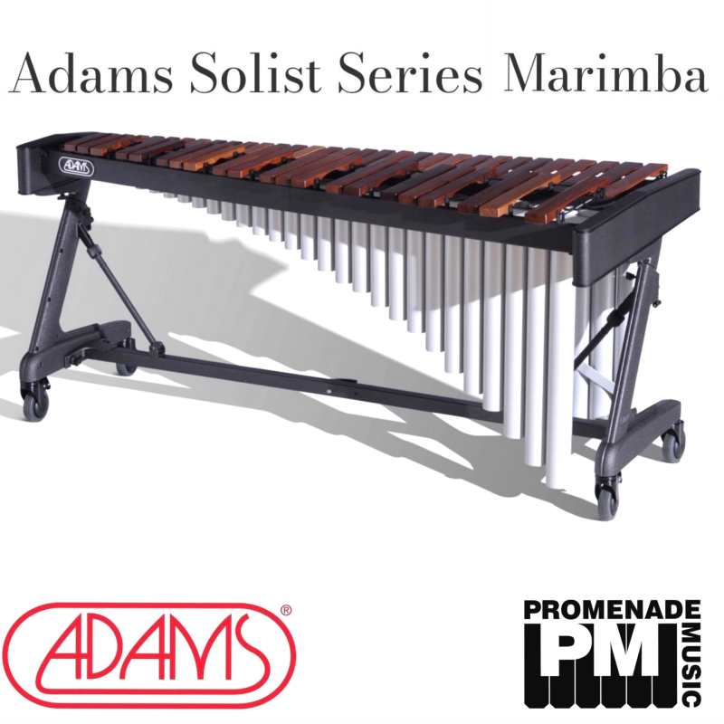 Adams MSPA43 Soloist Series 4.3-octave Marimba with Padouk Wood Bars, Apex Frame, Cover and Mallets - Image 2