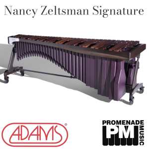 Adams MAHZ50 Nancy Zeltsman Signature Model 5-octave Marimba with Stained Espresso 'Z' Frame and Purple Resonators (honduras rosewood note-bars)