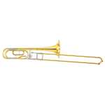 Yamaha YSL-640 Bb/F Tenor Trombone in Gold Lacquer Finish with Case & Mouthpiece (medium large bore professional model YSL640)