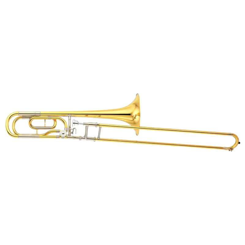 Yamaha YSL-640 Bb/F Tenor Trombone in Gold Lacquer Finish with Case & Mouthpiece (medium large bore professional model YSL640)