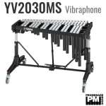 Yamaha YV-2030MS Vibraphone [No Motor] with 32mm Wide Non-graduated Bars, Gas-spring Height Adjustable Frame, Drop Cover, and Hex-key (YV2030MS)