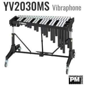 Yamaha YV-2030MS Vibraphone [No Motor] with 32mm Wide Non-graduated Bars, Gas-spring Height Adjustable Frame, Drop Cover, and Hex-key (YV2030MS)