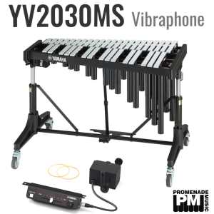 Yamaha YV-2030MS Vibraphone with YVD-10 Drive Unit Motor & Power Supply... 32mm Wide Non-graduated Bars, Gas-spring Height Adjustable Frame, Drop Cover, and Hex-key (SET YV2030MS UK)