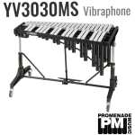 Yamaha YV-3030MS Vibraphone with 39mm Wide Non-graduated Bars, Gas-spring Height Adjustable Frame, Drop Cover, and Hex-key (YV3030MS)