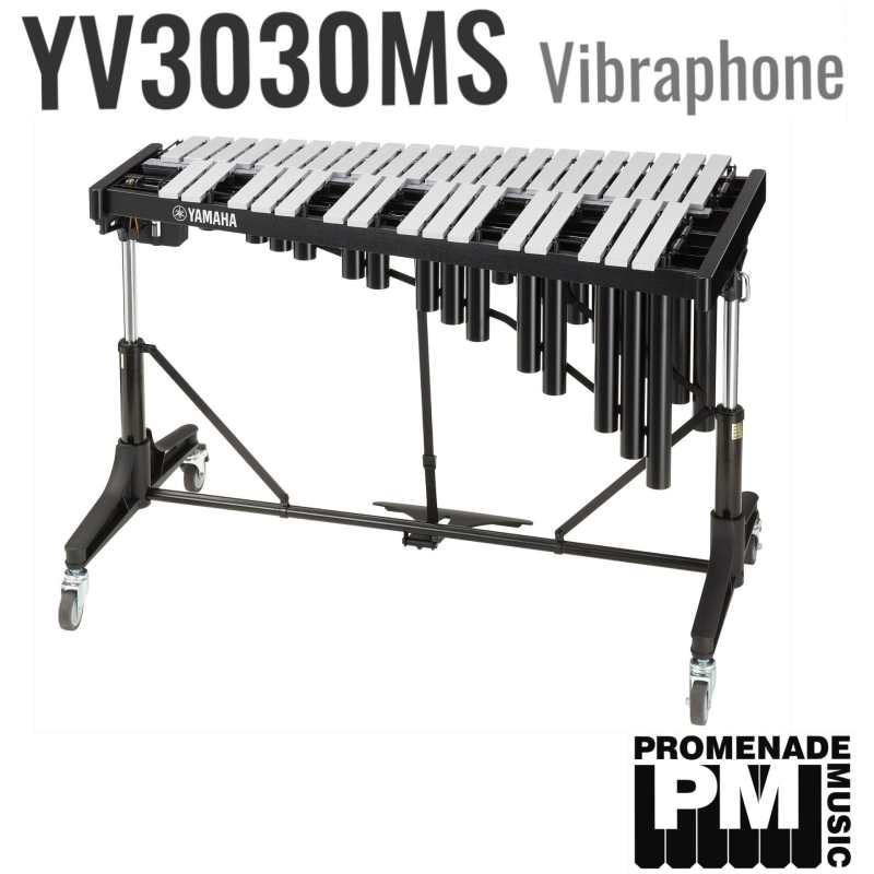 Yamaha YV-3030MS Vibraphone with 39mm Wide Non-graduated Bars, Gas-spring Height Adjustable Frame, Drop Cover, and Hex-key (YV3030MS)