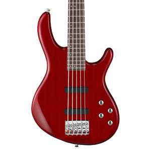 Cort Action Bass V Plus Bass Guitar, Trans Red