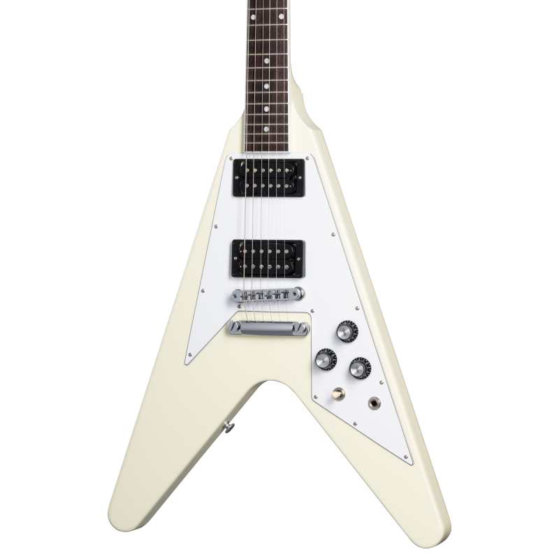 Gibson 70s Flying V in Classic White with Hardcase - (Tiny Lacquer Cracks)