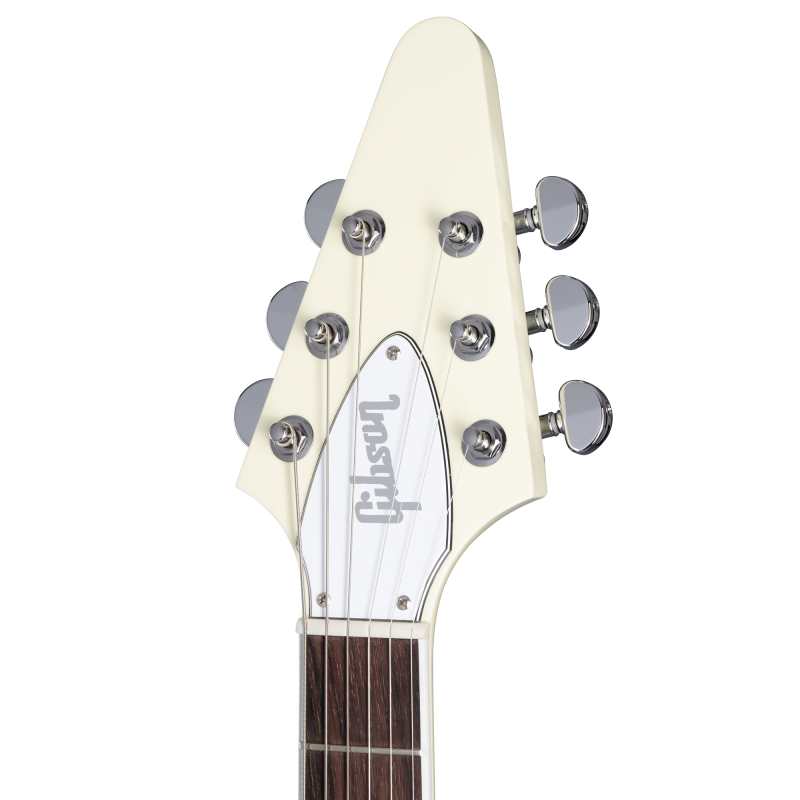 Gibson 70s Flying V in Classic White with Hardcase - (Tiny Lacquer Cracks) - Image 3