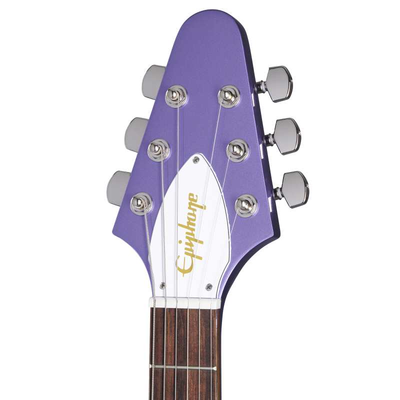 Epiphone Artist Series Kirk Hammett 1979 Flying V in Purple Metallic Finish with Hardcase - Image 4