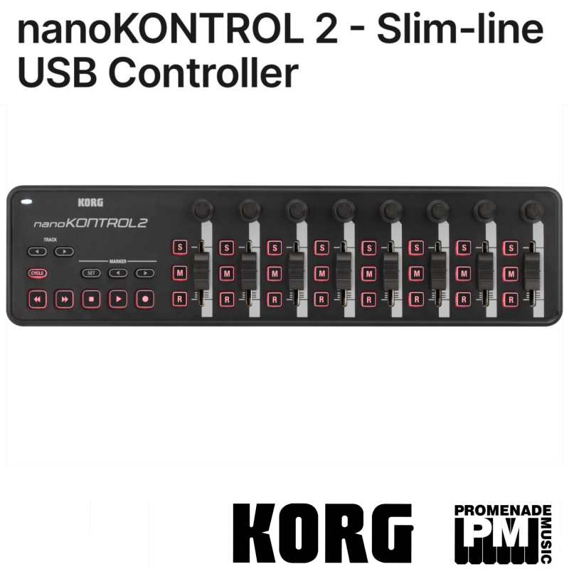 Korg nanoKONTROL 2, Slim-line USB Controller in Black