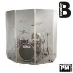 Beverley  DS-168 Drum Shield ..... 5-section 1.68 metre high clear acrylic shield with a  2.54 metre diameter [DS168]