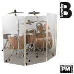 Beverley  DS-122 Drum Shield ..... 5-section 1.22 metre high clear acrylic drum shield with a  2.54 metre diameter [DS122]