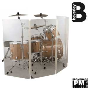 Beverley  DS-122 Drum Shield ..... 5-section 1.22 metre high clear acrylic drum shield with a  2.54 metre diameter [DS122]