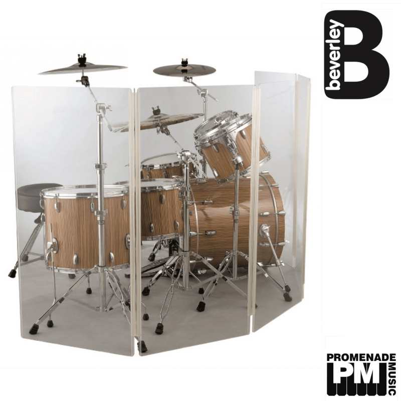 Beverley  DS-122 Drum Shield ..... 5-section 1.22 metre high clear acrylic drum shield with a  2.54 metre diameter [DS122]