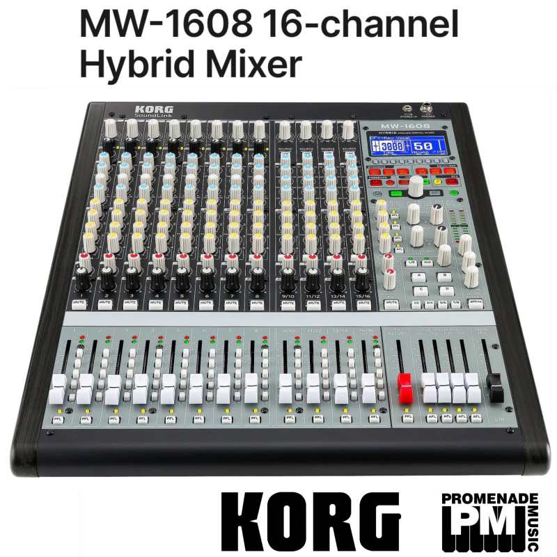 Korg MW1608 Hybrid Analog Digital Mixer (MW-1608) - Image 3
